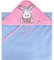 Be Mammy Kapuzenhandtuch Babyhandtuch aus Baumwolle Bestickt mit Name und Geburtsdatum Oeko-Tex Standard 100 100cm x 100cm BE20-281-BBL (Hellblau - Hase)