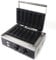 LENJKYYO Gaufrier professionnel en acier inoxydable - 6 pièces - Bonbon électrique - Avec minuterie - 220 V - 1500 W - Fabricant : machines HotDogs