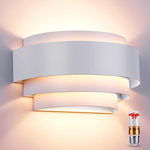 Viitech Applique Murale Interieur LED, E27 Métal Moderne Appliques Avec des Effets de Lumière et D'ombre Haut et Bas, Appliques Murales LED Pour Salon Escalier Couloir Chambre