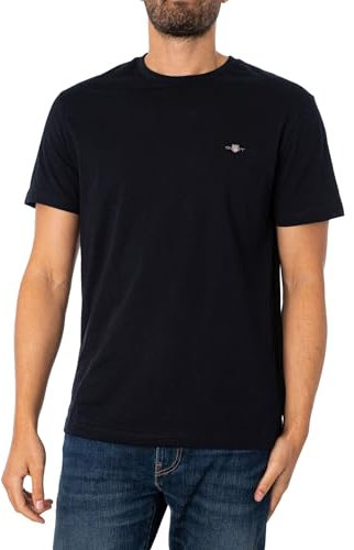 Gant Herren Reg Shield T-Shirt T Shirt, Schwarz, XL EU
