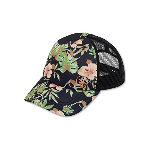 Volcom Damen Into Paradise Trucker Foam Snapback Hat Baseballkappe, Schwarze Kombo, Einheitsgröße