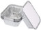 HOMESmith 10 Pack Aluminium Foil Trays with Lids Containers Strong and Large Tin Foil Food Take Away Container Disposable Food Take Out Box with Lid|0.5 Litre |, Silver