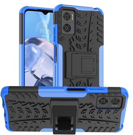 betterfon Oudoor Hülle Kompatibel mit Motorola Moto E22 / E22i | Case Panzer Hülle Cover Schutzhülle Etui Bumper | Blau