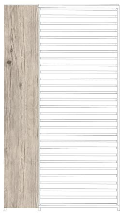 Decor Space Seitenmarkise für Pergola Bioklimatisch mit Aluminiumrahmen (vertikale Platte, Rustic)