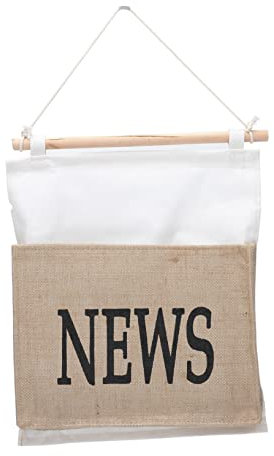 Alipis 1stk Wand Magazin Tasche Wand-organizer-tasche Lagerregal Aufbewahrungstasche Magazintasche An Der Wand Hängende Zeitschriftentasche Magazinhalterung Fernbedienung Jute Vase