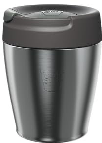 KeepCup Traveller, Reusable Travel Mug - Vacuum Insulated Stainless Steel Cup with Leakproof Sipper Lid - 8oz/227ml - Nitro Gloss