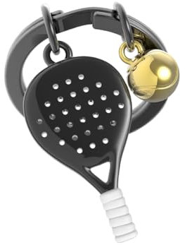 METALMORPHOSE - Portachiavi in metallo 3D Padel – Passione Sport, regalo uomo, regalo donna, Nero, taglia unica, Moderno