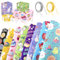 Lets Joy Geschenkpapier Ostern, 8 Blätter Ostern Geschenkpapier Set, Geschenkpapier Kinder mit 2 Rollen Band, DIY Wrapping Paper Geschenkpapier Kinder, Ostern Deko Geschenke 50 x 70cm
