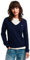 GANT Women's Extra fine Lambswool V-Neck Sweater, Evening Blue, M