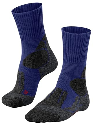 FALKE Herren Wandersocken TK1 Adventure M So Wolle Funktionsmaterial antiblasen dick 1 Paar, Blau Yve 6714, 44-45