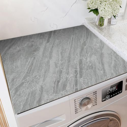 Tappetino Antiscivolo per Lavatrice e Asciugatrice 50x50cm,Super Assorbente Tappetino Protezione Superiore per Lavatrice a Tamburo Coperchio Universale per Frigorifero Cucina Lavanderia (Multicolore8)