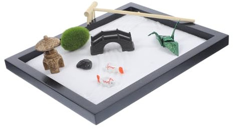 Abaodam Bac À Sable De Jardin pour Bureau Kit De Jardin Zen Ornement De Bac À Sable pour La Détente Couleur