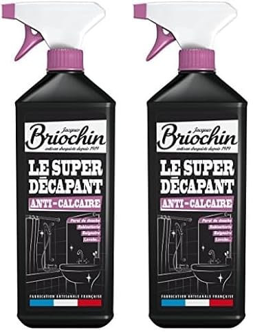 JACQUES BRIOCHIN - Super décapant Anticalcaire - Parois de douche - Robinetterie - Baignoire - Lavabo - Sans effort - Texture Mousse - Fabrication Française - Pulvérisateur 750ml (Lot de 2)