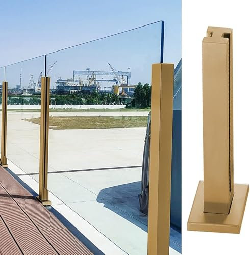LwsCUiH Befestigungsstange aus Glas Edelstahl-Bodenständer aus, Balusterpfosten for Gartenzäune, Balkonschutz, Plattformkorridore und Lofttreppen(Middle Post,105cm/41.3 in)