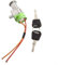 3Pcs Electric Bike Switch Lock, 2 Keys Battery Pack Box Lock Set for Security, Motorcycle, E-Bike