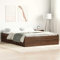 MOBCANT Bettgestell, Tagesbett Hausbett Bett Doppelbett Geeignet für Schlafzimmer Hotel Gästezimmer Schulen Braun Eichen-Optik 140x190 cm