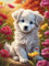 Blume Hund Jigsaw Puzzles for Adults 200 Jigsaw Puzzles Adults,200 Pieces Puzzle Educational Challenge Toy Games Beautiful Home Decoration Puzzle