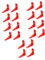 DIYEAH 5 Set Gancio Per Estintore Montato Gancio Di Estintore Con Gancio Scopo Primo Supporto Estintore in Metallo Porta Estintore Da Parete Ferro Da Stiro Rosso 4 Pezzi*5