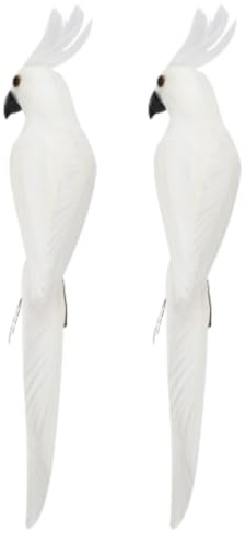 Beufee 2pcs künstliche Papageienfiguren, 27,5 cm Schaum gefälschter Papagei Simulation gefiederte Vögel Orumament Künstliche Vögel für Gartenhaus