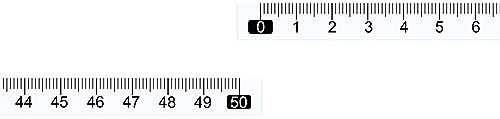 QUARKZMAN 10 Stück Selbstklebendes Maßband 50cm Messbänder Transparent | Links nach Rechts Lesen, Aufkleben Werkbank Lineal