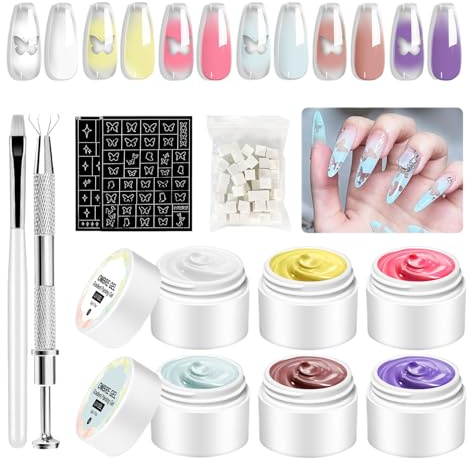 Esmalte De Uñas Gel | Pinturas De Uñas Coloridas En Gel | Kit De Esculpido Sólido Natural Para Viaje Hogar Salón Familias Mujeres Principiantes