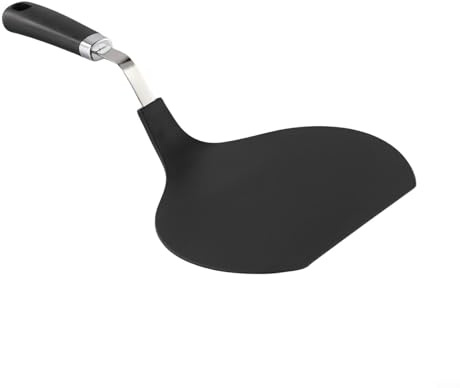Pizza-Spatel, Heber zum Backen von Brot, Pfannkuchen, Keksen, Küchenwerkzeug, hitzebeständig, ergonomischer Griff, rutschfester Griff, ofenfest, Restaurant, Zuhause, 16,37 cm, Schwarz