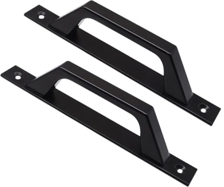 VILLCASE 2 pezzi Maniglia in Lega di Alluminio Nera Industriale Barra Resistente alla Corrosione per Porte Armadi e Bagni Viti di Fissaggio Stile Pratico e Durevole per Uso Domestico e