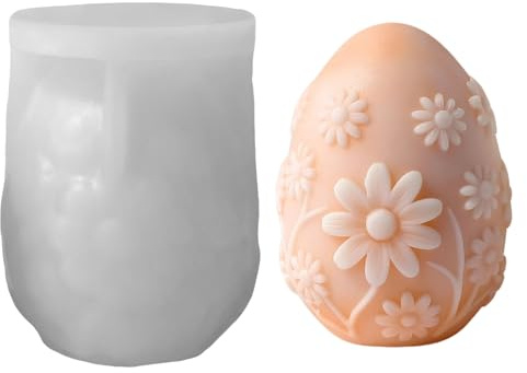 Moule en silicone en forme d'œuf de Pâques - Moule en silicone - Moule à bougie de Pâques - Moule en silicone - Moule à bougie - Moule à fleurs - Moule en silicone - Moule à bougie - Moule à bougie