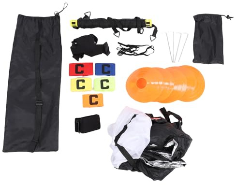 Hapivida Agility Ladder Speed Training Equipment Set, Komplettes Trainingsset mit Speed Ladder Soccer Cones Running Umbrella für Fußball Fitness Training Jugendliche Erwachsene Ath