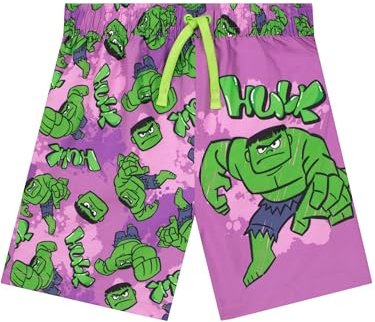 Marvel Hulk Badeshorts Jungen, Badehose Jungen und Badehose Kinder, Avengers Bademode