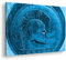 deyoli altes römisches Bronzerelief Gladiator Format 80x60 Effekt: Monocrome Blau als Leinwandbild, Motiv fertig gerahmt auf Echtholzrahmen, Hochwertiger Digitaldruck mit Rahmen