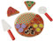 Zerodis Spielküche Schneide Pizza aus Holz mit Pizzaschneider Rollenspiel Pädagogische Spielzeug Küchenspielzeug Hamburger Kuchen für Kinder Kleinkinder und Mädchen ab 3 Jahre
