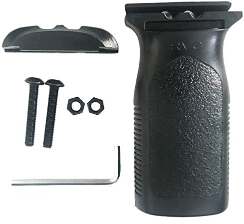 gotyou Schwarz Vertical Grip Üblich Frontgriff Airsoft,taktiler Nylon Airsoft Vertikaler Vordergriff für 20mm Picatinny Schienensystem,Water Bomb Accessories(Airsoft Grip)