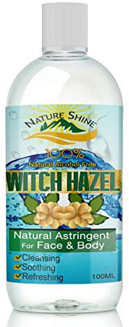 Pure Witch Hazel Toner for Face and Body Alcohol Free Therapeutic Anti-Aging Natural Skin Care for Women and Men Deep Clean to Minimise Pores For Smooth Skin
