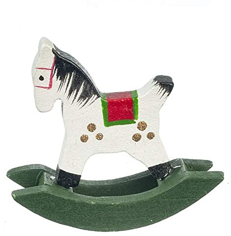 Melody Jane Dolls House Small Wooden Rocking Horse Christmas Toy Shop Store Accessory