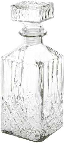 SIDCO Karaffe Glas Cognac Schnaps Whiskey Glaskaraffe Bar Dekokaraffe Flasche 1 Liter