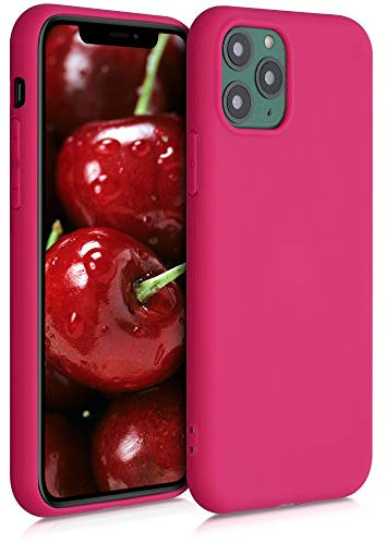 kwmobile Case Compatible with Apple iPhone 11 Pro Case - Soft Slim Protective TPU Silicone Cover - Pomegranate Red