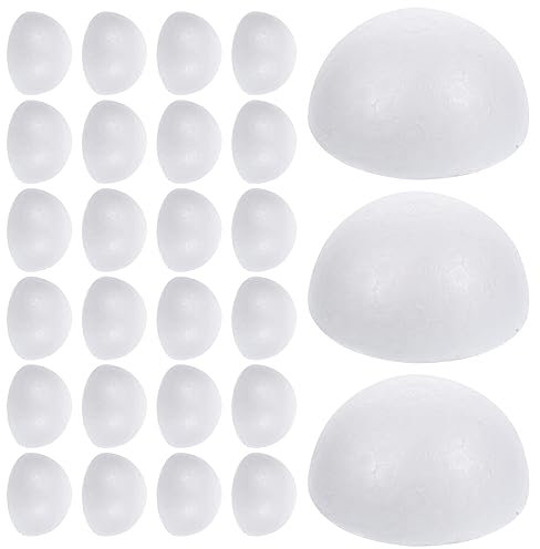 Weihnachtsbastelball 50 halbe -Kugeln Styroporkugeln Weihnachten Kugel Ornamente für DIY Modellierung Dekorationen Party Gefälligkeiten 6 cm Hohle Halbkugel Für Kunst