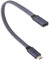 AAOTOKK USB 3.1 Type c to Type C Male to Femal Braided Connector Cable 60W&3A Short Extension Cable Supports Charging,Data,Audio,Video Cable for Laptop&Tablet&Mobile Phone.(0.3M-M/F)