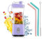 Vaeqozva Portable Blender-Mini Blender Smoothie Maker Small Blender for Shakes and Smoothies,Mini Juicer Blender USB Rechargeable for Travel Sports Camping,4000 mAh Battery,380ML,Purple