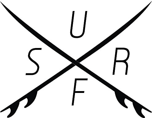 Solenzo - Surfaufkleber - Auto Motorrad Deko (Schwarz)