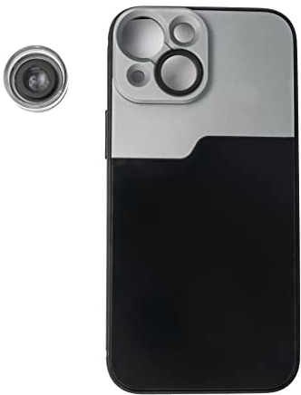 SYSTEM-S Makro Linse 30x Mikroskop Filter mit Hülle in Schwarz für iPhone 13 Mini