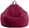 JHLD Cord Sitzsack-Sesselbezug, Sitzsack Stuhlbezug (Ohne Füllung) Extra Große Weiche Sitzsack Hülle Für Kinder Sofabezug-Weinrot-90x110 cm