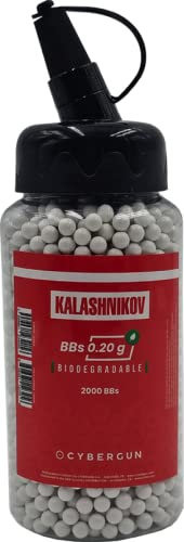 Billes Bio Kalashnikov Blanches 0,20 g en Bouteille 2000 BBS /C24