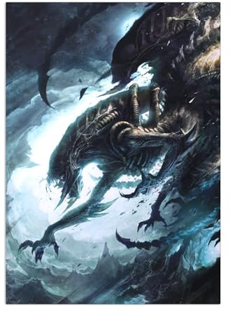 Displate Offiziell Alien MetallPoster Magnetische Befestigung Inklusive Lizenziert Bilder Hochwertiges Poster Aliens Attack 45 cm x 32 cm