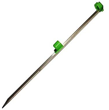 ARMERIAONLINE SINCE 1999 Rutenhalter Erdspieß 150, 100 und 75 cm Surfcasting Strand Spitze Sand, Verstellbarer Rückenteil, Aluminium und Kunststoff, Größe: 100 cm, Grün