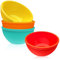 webake Lot de 4 petits bols en silicone de 11 cm pour crème glacée, soupe miso, accompagnements, condiments, micro-ondes, four et lave-vaisselle
