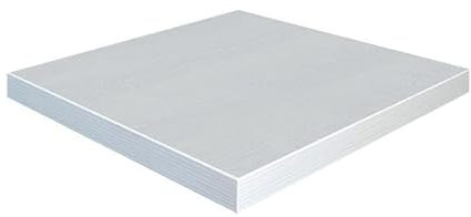 Dekorspanplatte Eiche strukturiert weiß als Tischplatte, Schreibtischplatte, Arbeitsplatte, Laden- und Möbelbau, 42x60 cm, Stärke: 19 mm