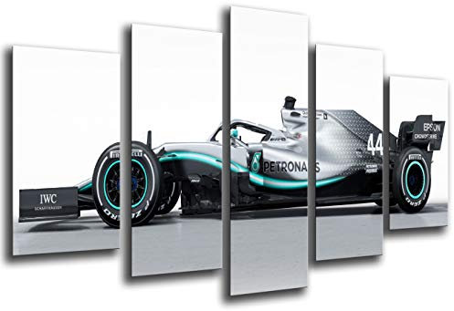 Cuadros Camara Modernes Fotobild, für Auto, Formula 1, Mercedes F1, W10, Mercedes F1 2019, Lewis Hamilton, Valtteri Bottas, 165 x 62 cm, Ref. 27296