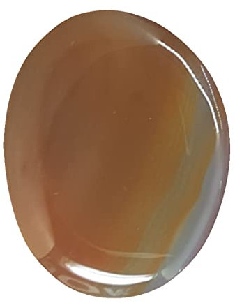 KRIO® - 1 x Flacher Edelstein Scheibenstein Handschmeichler Therapiestein Schmuckstein (Karneol)